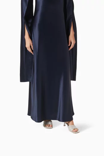 Kiva 75 Crystal Mules in Mesh & Metallic Leather