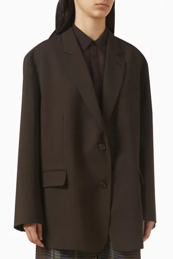 جاكيت بيا بقصة فضفاضة قماش بدل