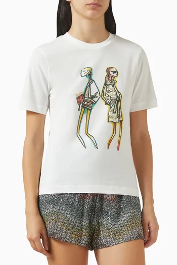 تي شيرت بطبعة