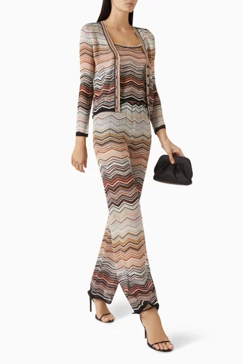 Zigag Cardigan in Lamé