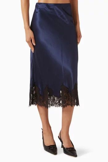 Carolina Midi Skirt in Silk