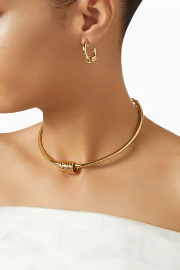 قلادة دنيا آبيا نحاس مطلي ذهب عيار 24