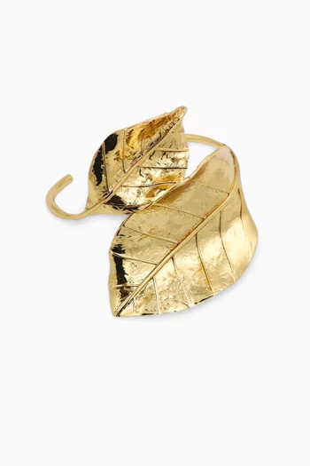 Petals of Grace Large Bracelet in 24kt Gold-plated Brass
