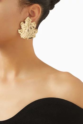 أقراط أمبر بريز نحاس مطلي ذهب عيار 24