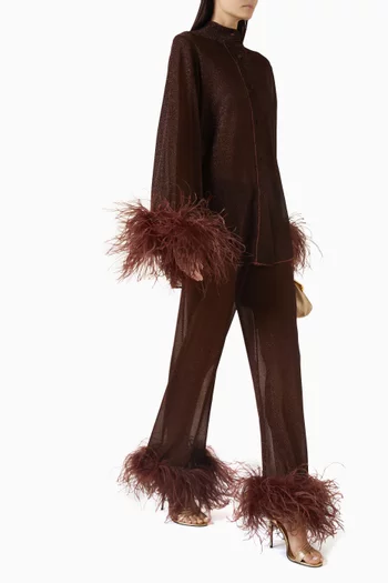 بنطال لوميير مزين بالريش