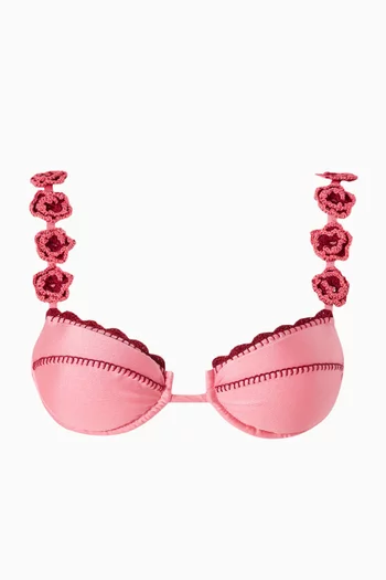 Lily Flowers Bikini Top