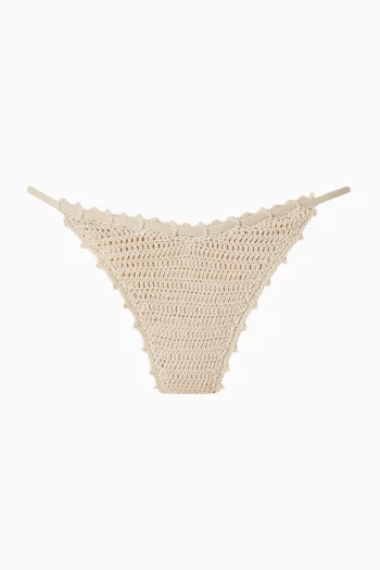 Rose Bikini Briefs in Crochet