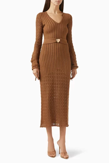 فستان روشيل طويل منسوج