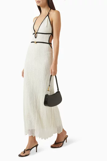 Ariel Halterneck Maxi Dress in Knit