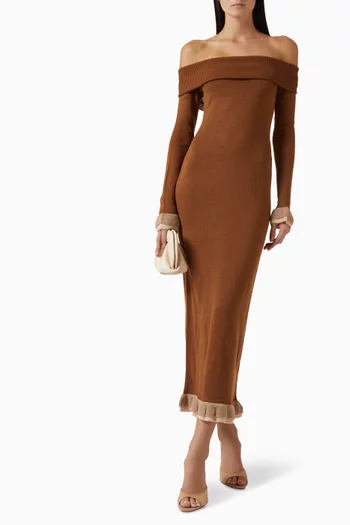 فستان مارييلا طويل منسوج