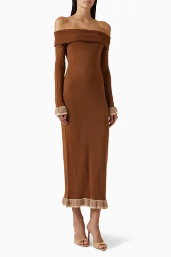 فستان مارييلا طويل منسوج