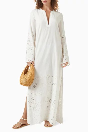 Embroidered Slit Kaftan