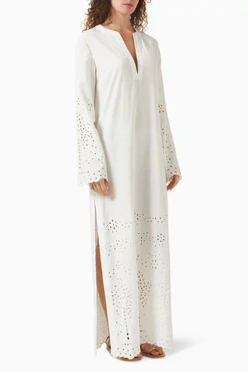 Embroidered Slit Kaftan