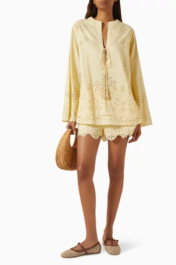 Broderie Anglaise Tunic Top