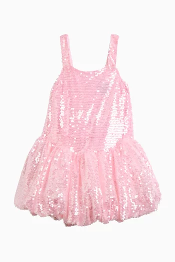 Alanna Mesh Dress in Sequins