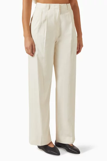 Double Pleated Chino Slacks