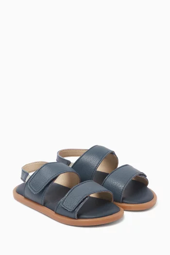 Double Strap Sandals in Leather