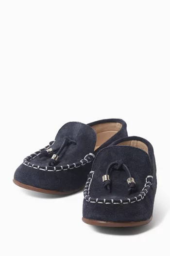 Tassel Loafers in Suede Leather