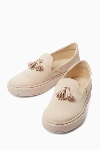 Tasseled Sleepers in Leather