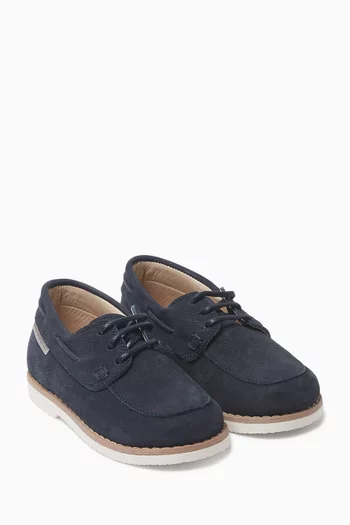 Boat Shoes in Suede Leather