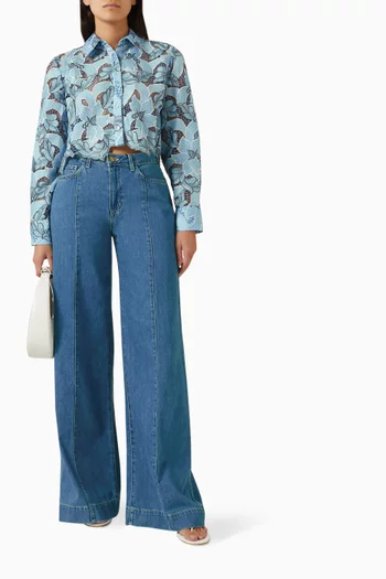 Akemi Cropped Eyelet Top