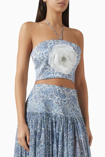 Gol Bustier Top in Linen