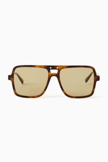 The Nax Aviator Sunglasses in Acetate