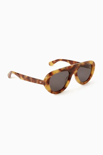The Gabrie Aviator Sunglasses in Acetate