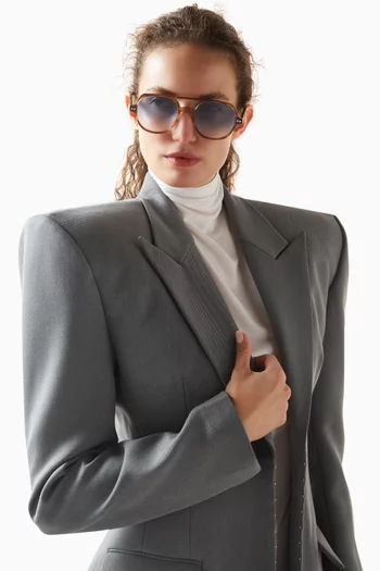 The Lars Aviator Sunglasses in Acetate