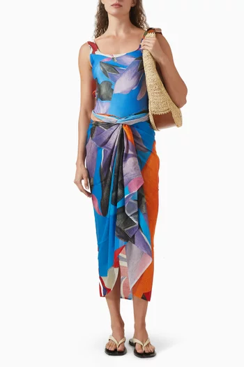 Palenque Flores Pareo in Cotton-blend