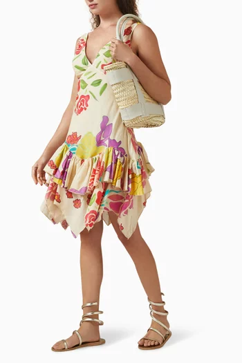 Flores Mini Dress in Cotton