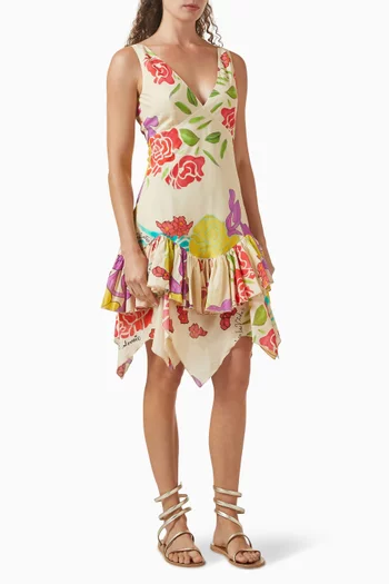 Flores Mini Dress in Cotton