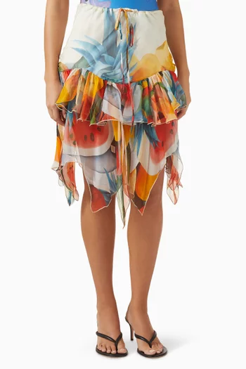Salpicon Skirt in Silk Chiffon