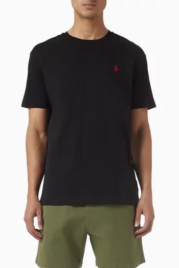 تي شيرت بشعار الماركة قطن جيرسيه