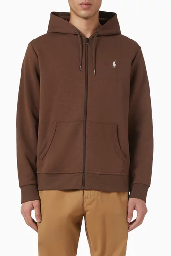 Polo Pony Zip Hoodie in Cotton-blend