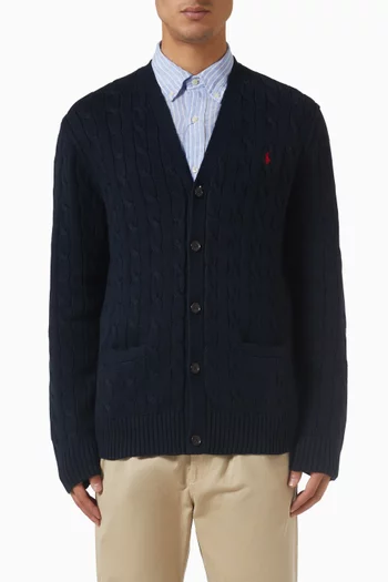 كارديغان بشعار لاعب البولو على الحصان قطن