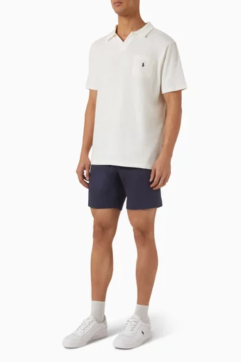 تي شيرت بولو بشعار الماركة قطن وكتان