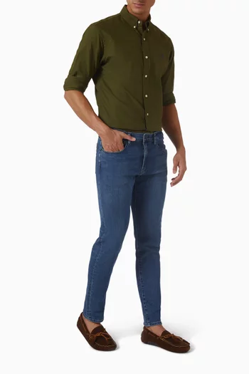 بنطال جينز بارك سايد بقصة قصة ساق تضيق نحو الحافة دينم