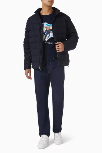 تي شيرت مزين بدب بولو قطن