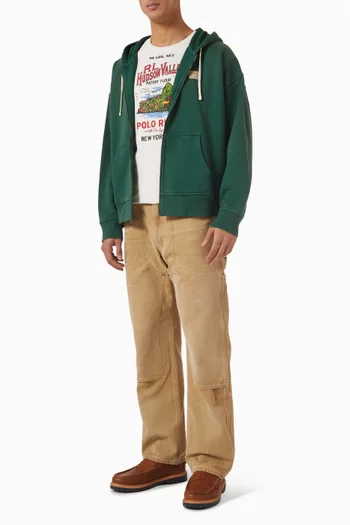 تي شيرت مزين بطبعة قطن