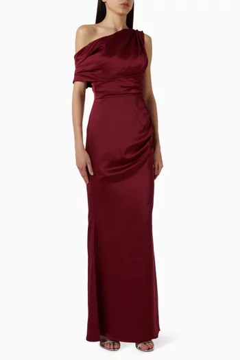 Maximus Maxi Dress in Satin