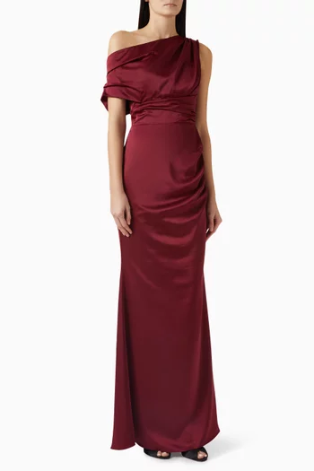 Maximus Maxi Dress in Satin