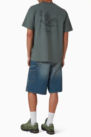 Punched Logo T-shirt in Cotton