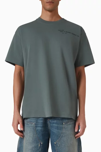 Punched Logo T-shirt in Cotton
