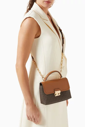 حقيبة تريبيكا مقاس XS بيد علوية قنب بشعار الماركة