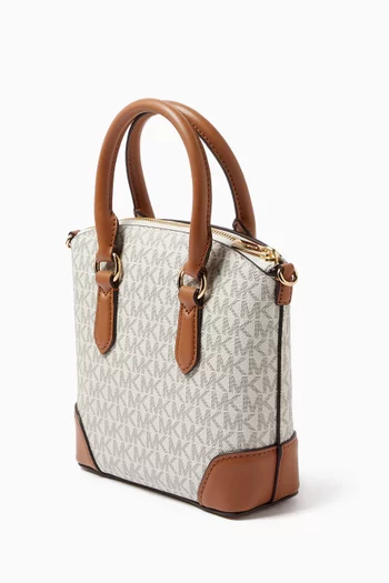 حقيبة بيد علوية قنب بنقشة شعار الماركة