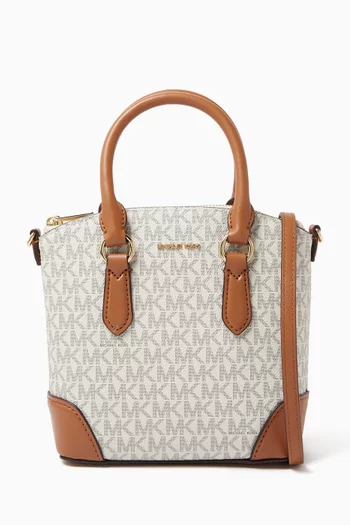 حقيبة بيد علوية قنب بنقشة شعار الماركة