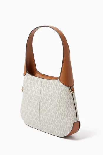 Small Alice Shoulder Bag in Signature Logo Canvas