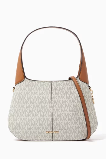 Small Alice Shoulder Bag in Signature Logo Canvas