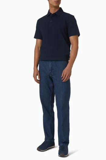 تي شيرت بولو بنسيج بارز